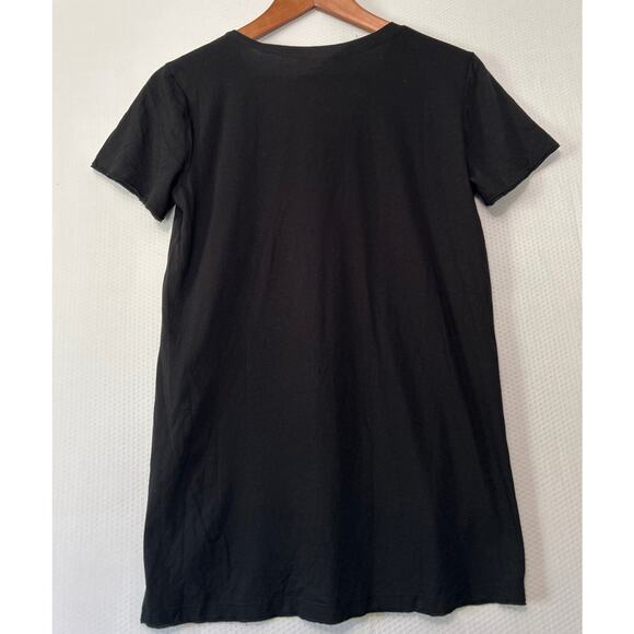 Lush Women's Black V Neck Short Sleeve Basic Lightweight Tee Size XS - Picture 6 of 8